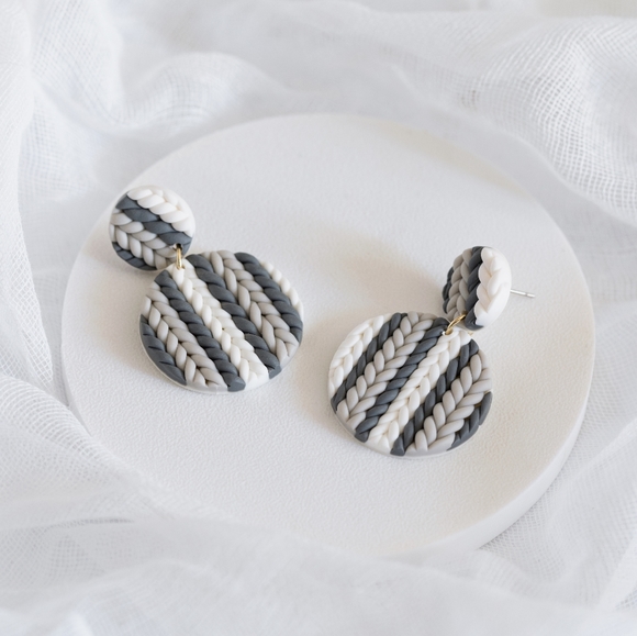 Cozy Knit Earrings - Picture 2 of 7